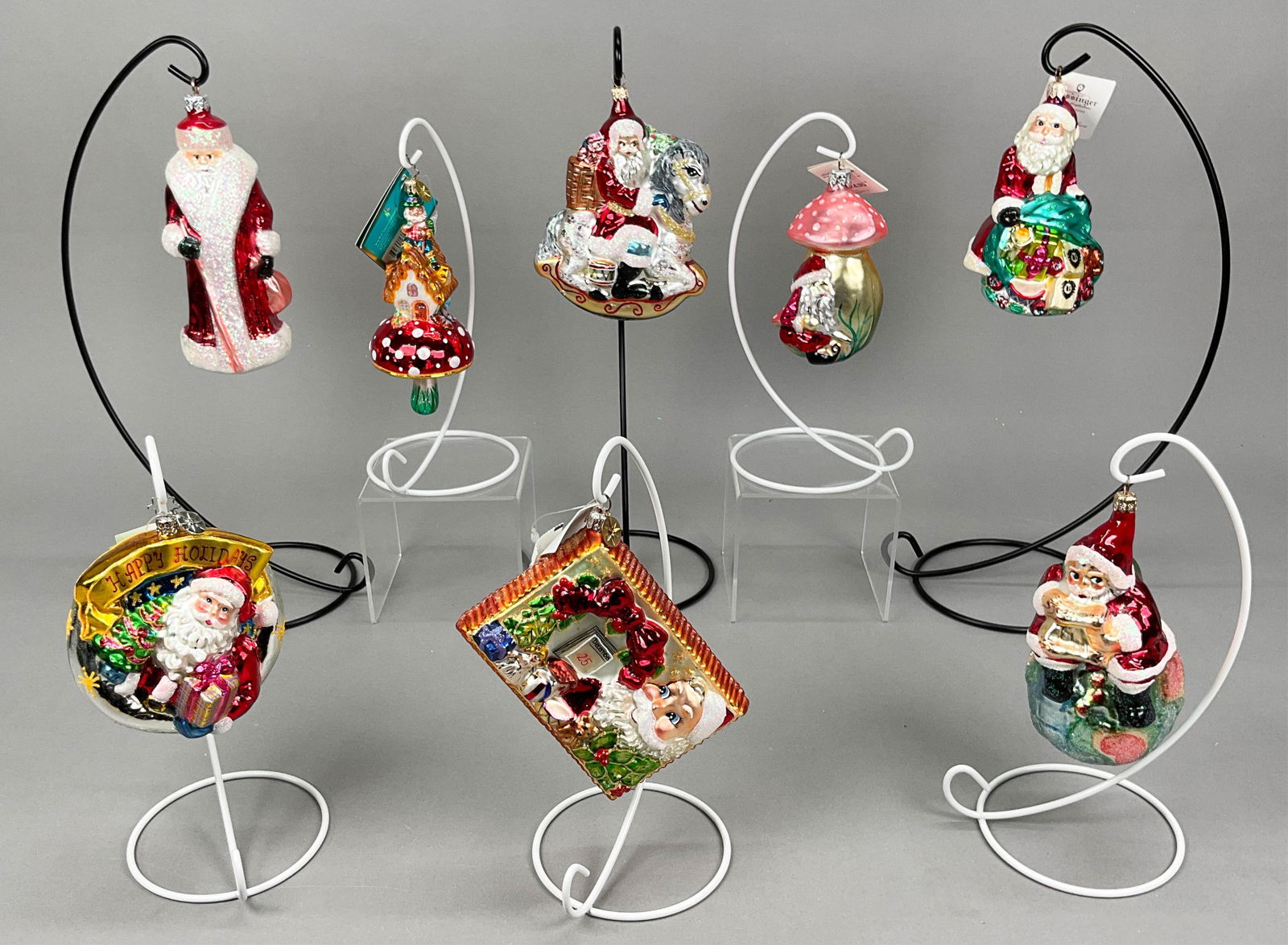 8 Radko Santa Christmas Ornaments Some w/ Tags (1 of 8)