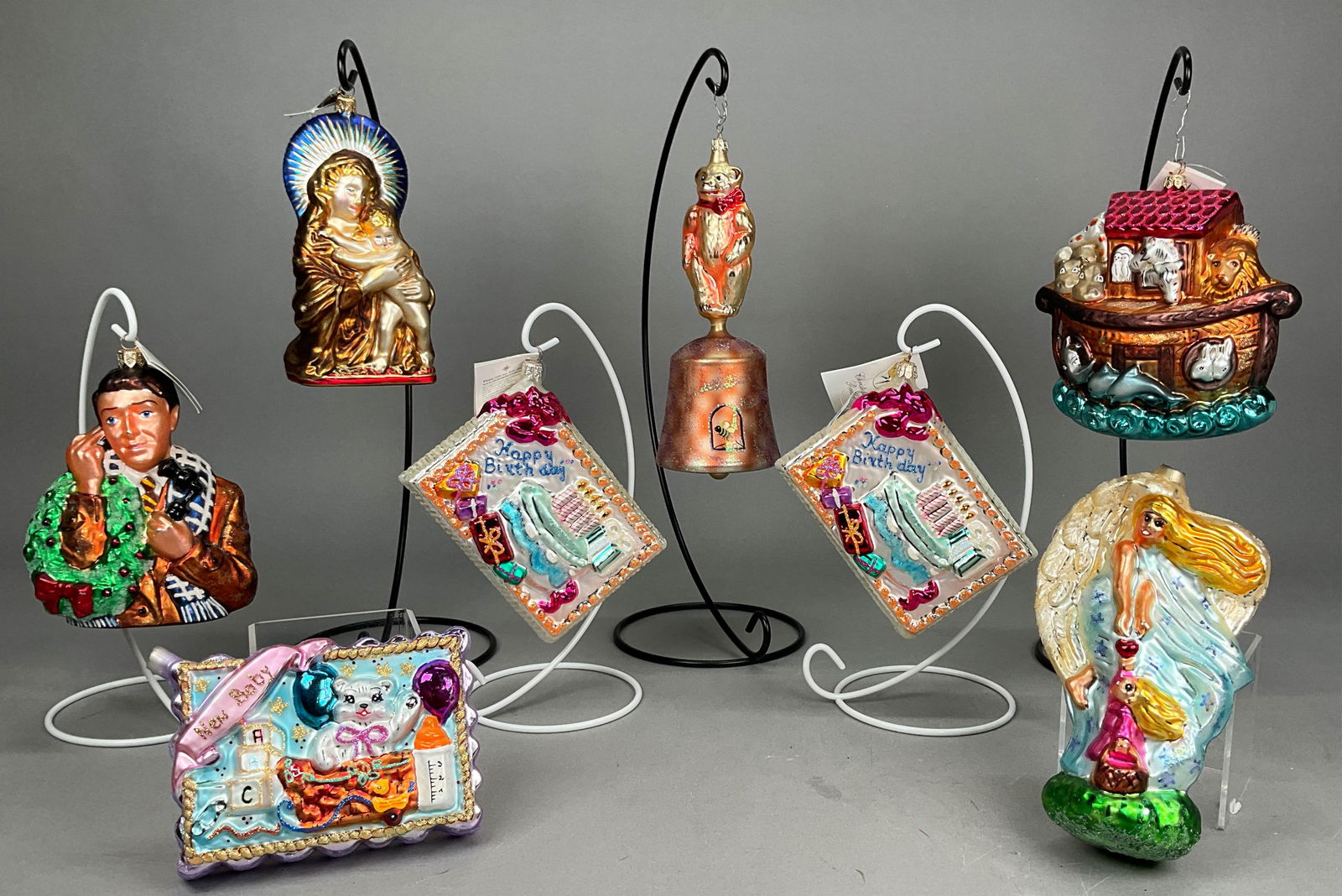 8 Birthday New Baby Ornaments Radko & EC (1 of 20)