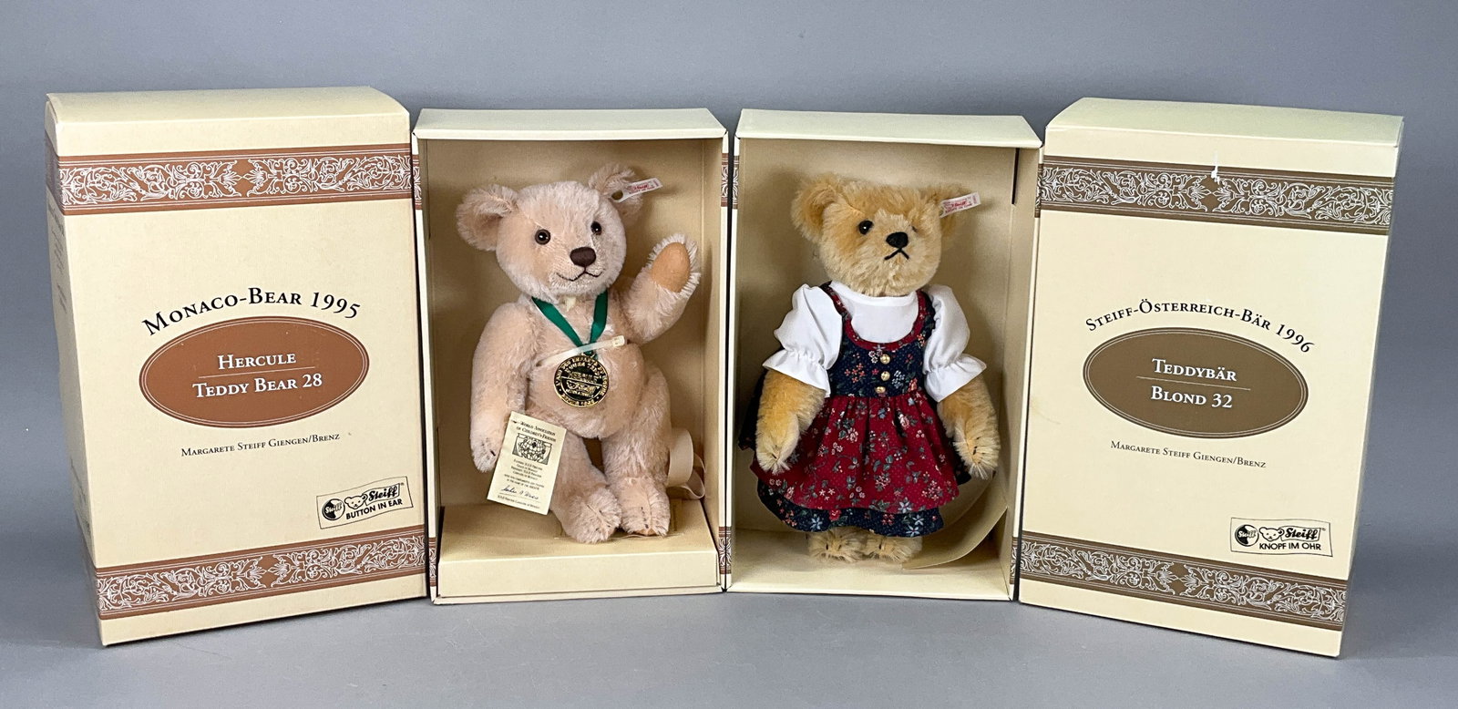 2 Steiff Teddy Bears Austria & Monaco With Boxes (1 of 20)