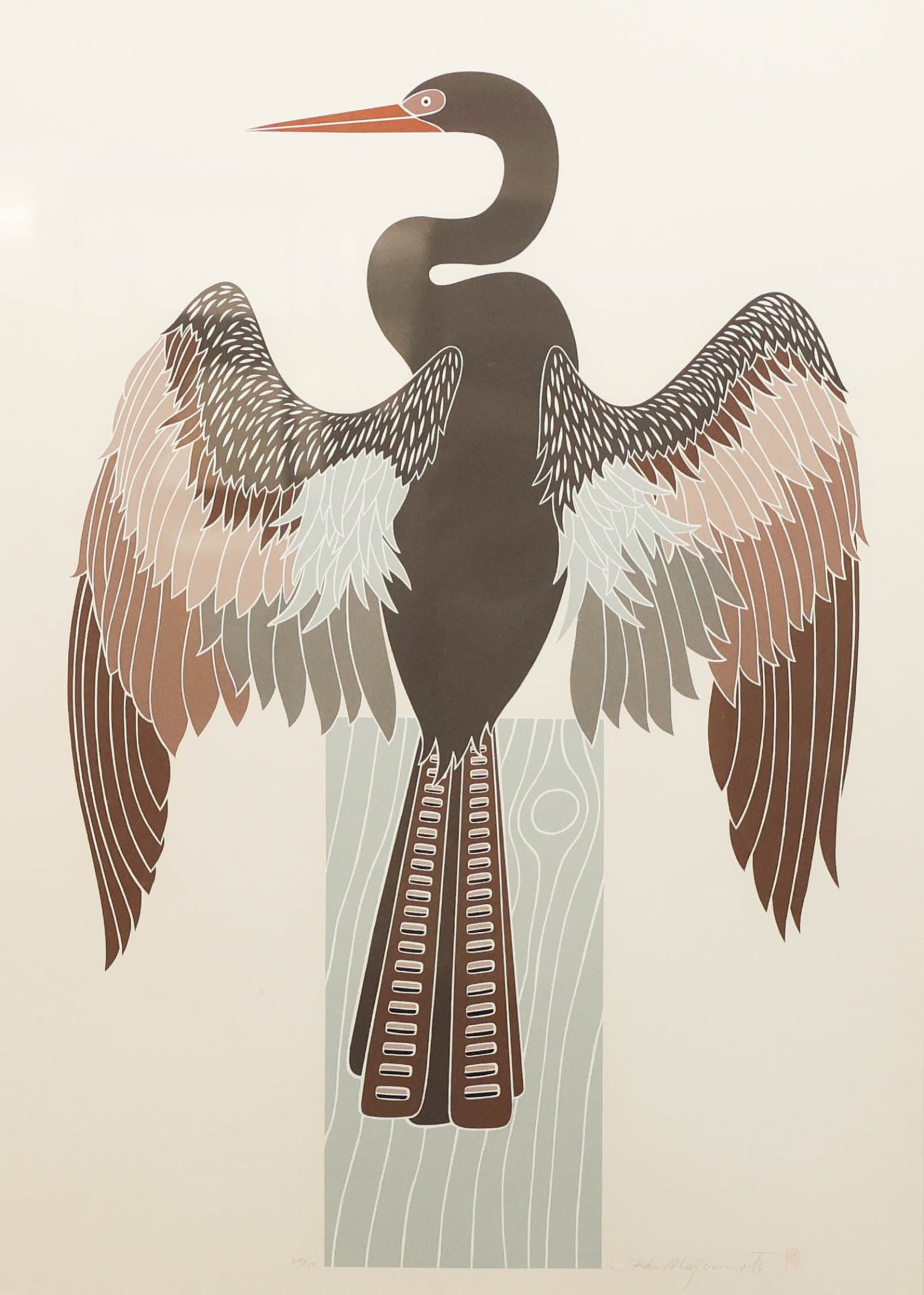 Ikki Matsumoto Serigraph Anhinga (1 of 12)