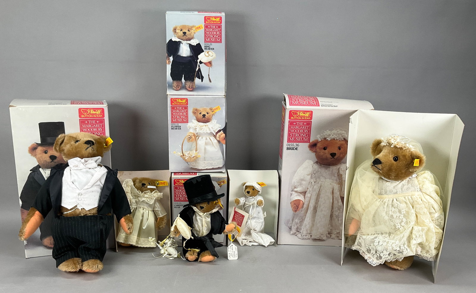 5 Steiff Margaret Woodbury Bears Wedding w/Boxes (1 of 13)