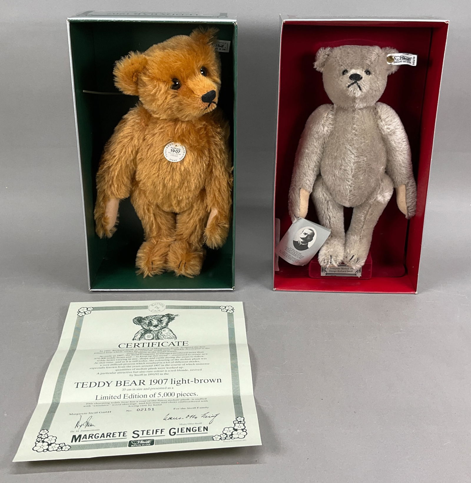 2 Steiff Teddy Bears 1902 & 1907 Replicas (1 of 16)