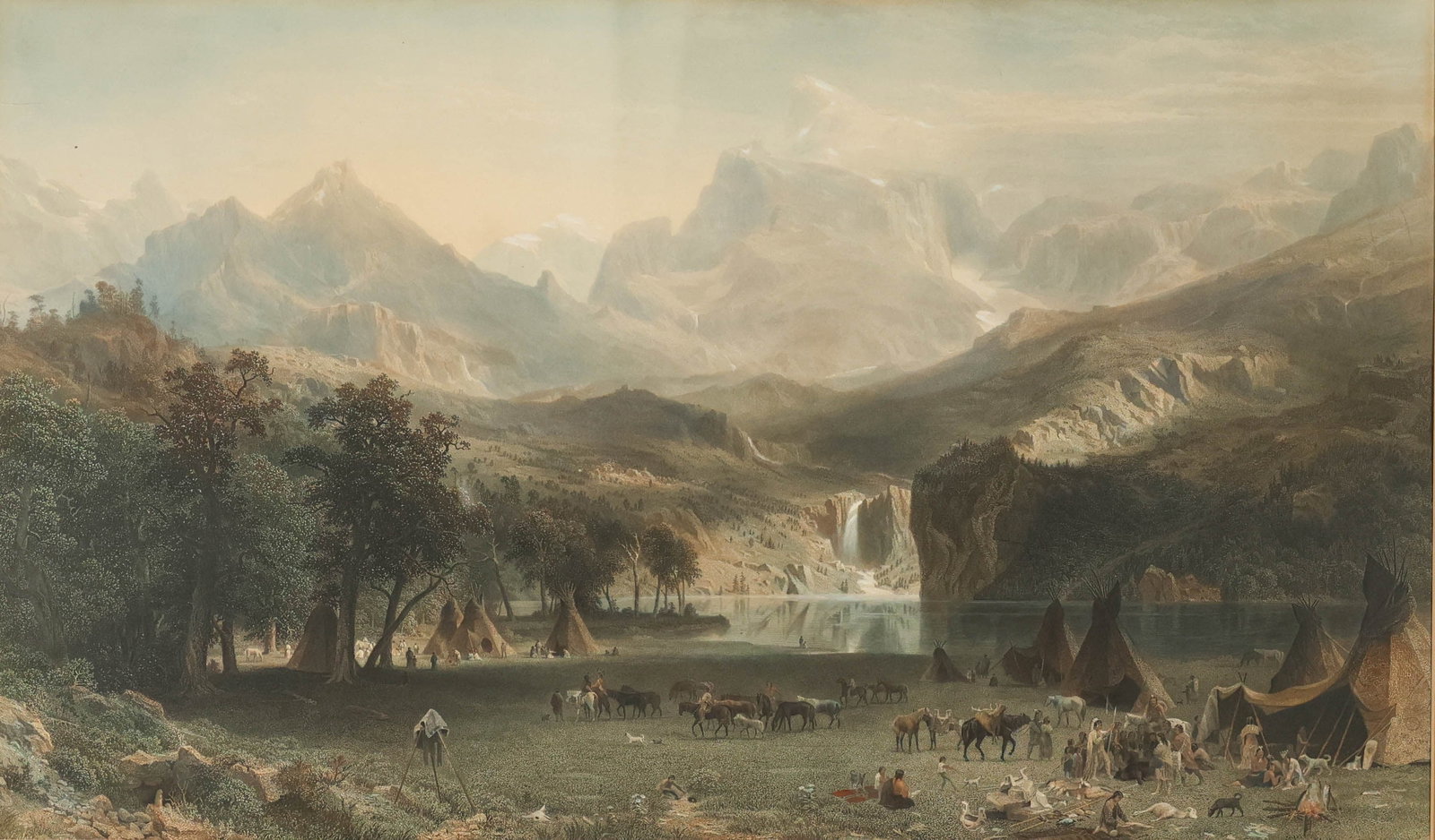 After Albert Bierstadt Engraving Rocky Mountains (1 of 9)