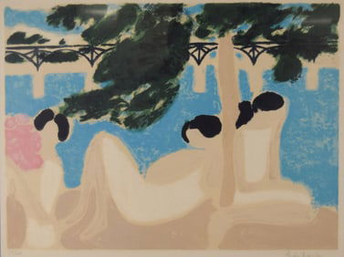 Andre Brasilier Lithograph 3 Women