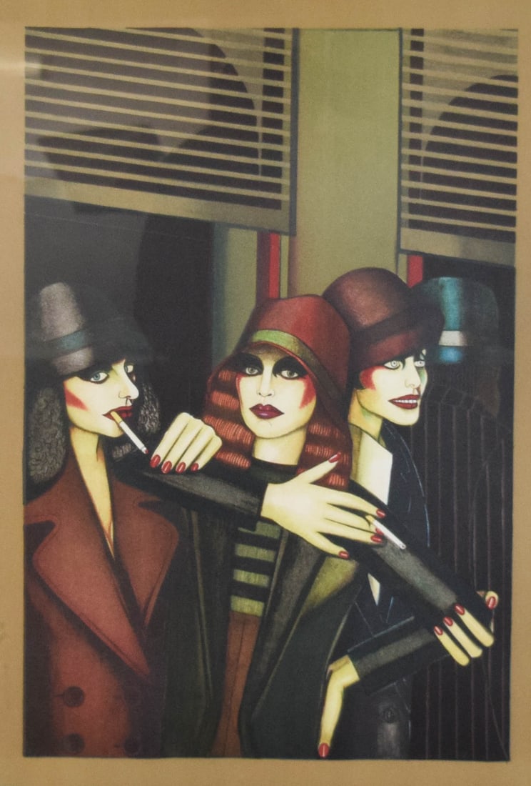 Shimon Okshteyn Lithograph 3 Women (1 of 7)