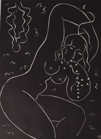 After Henri Matisse Linocut Nu au Bracelet