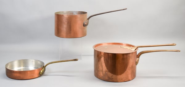 3 Pieces American Copper Cookware Bramhall, Waldow