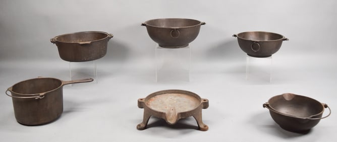6 Pieces Griswold Cast Iron Cookware