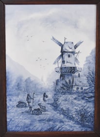 Delft Style Porcelain Plaque