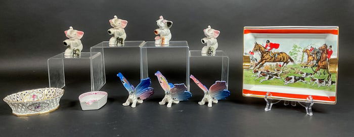 10 Piece Porcelain Lot Meissen, Limoges, Karl Ens