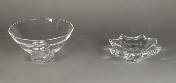 2 Pieces Art Glass Baccarat & Steuben