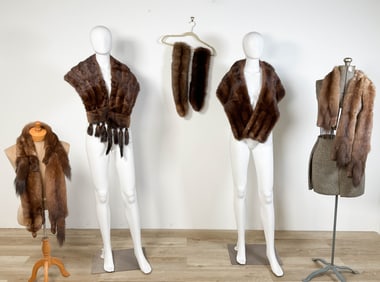 6 Vintage Mink Stoles