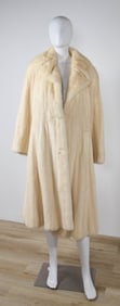 Vintage White Mink Fur Coat