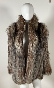 Vintage Silver Fox Fur Coat