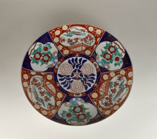 Chinese Imari Porcelain Charger Kangxi Style Marks