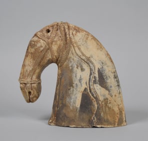 Chinese Han Style Terra Cotta Horse Head