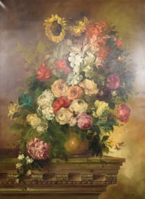 Heinrich Garossa Oil on Canvas Still Life