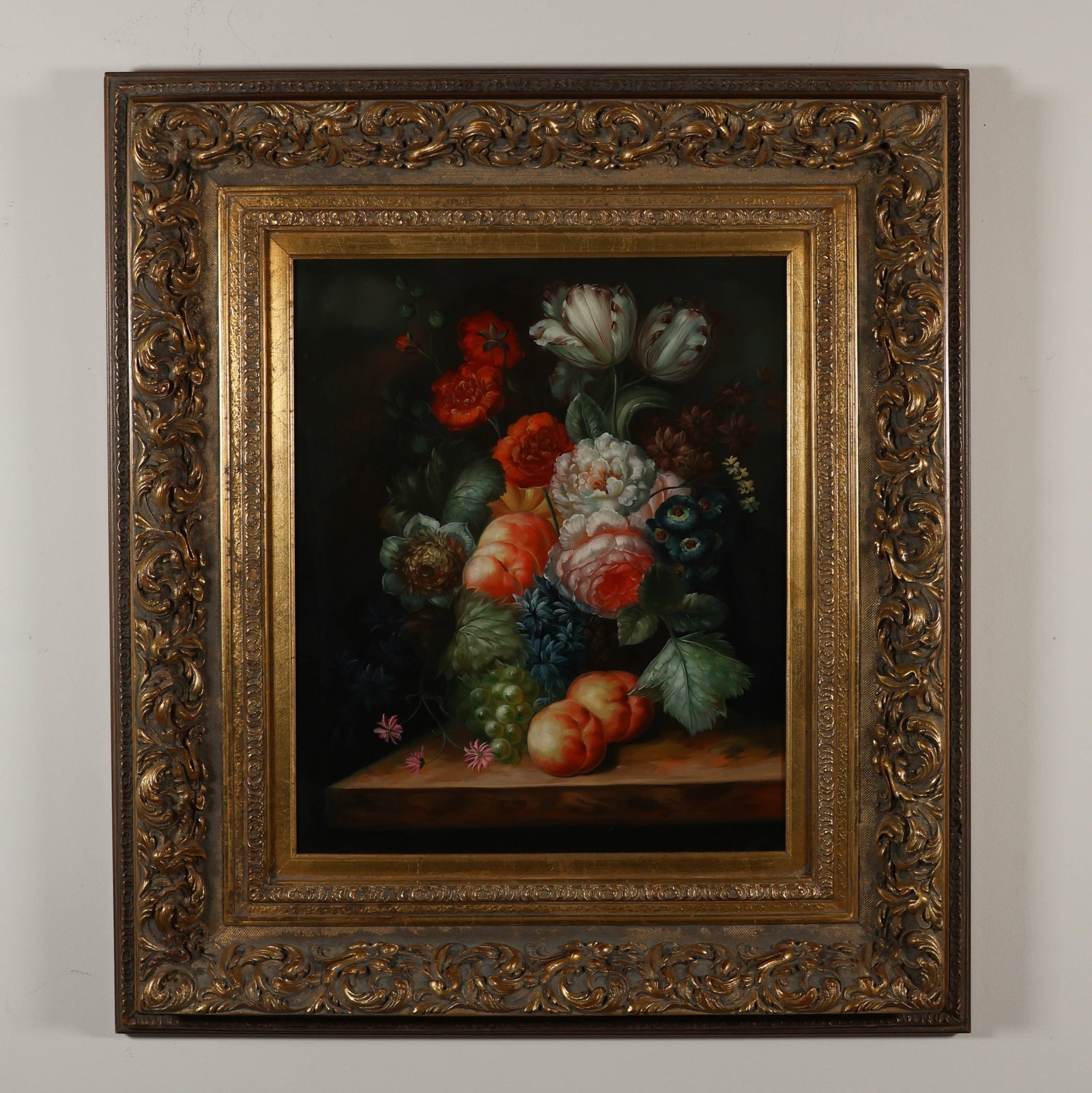 S. Mino Oil on Canvas Still Life: Oil on canvas still life. Signed lower right S. Mino. 11 1/2" x 19" (with frame 38" x 34").