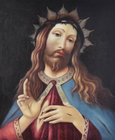 Oil on Canvas Portrait of Jesus