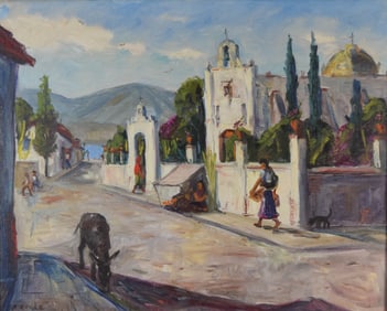 Stepule Oil on Canvas Janitzio Lake Patzcuaro