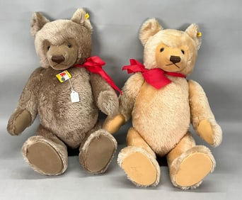 2 Vintage Steiff Teddy Bears 1 Signed 75cm