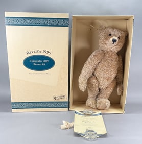 Steiff Teddybar 1909 1995 Replica Blond 65 w/Box