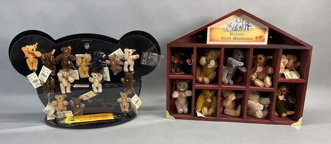2 Steiff Historic Miniature Displays 26 Bears