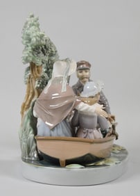 Lladro Figure Group On the Lake