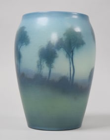 Rookwood Lenore Asbury Vellum Scenic Pottery Vase