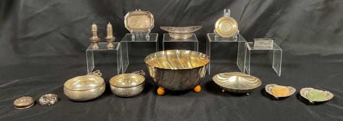 14 Pieces Sterling & Silverplate Tableware