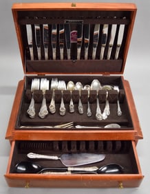 65 Piece Lunt American Victorian Sterling Flatware