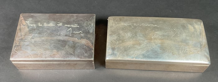 2 Silver Boxes Cartier & Tezler