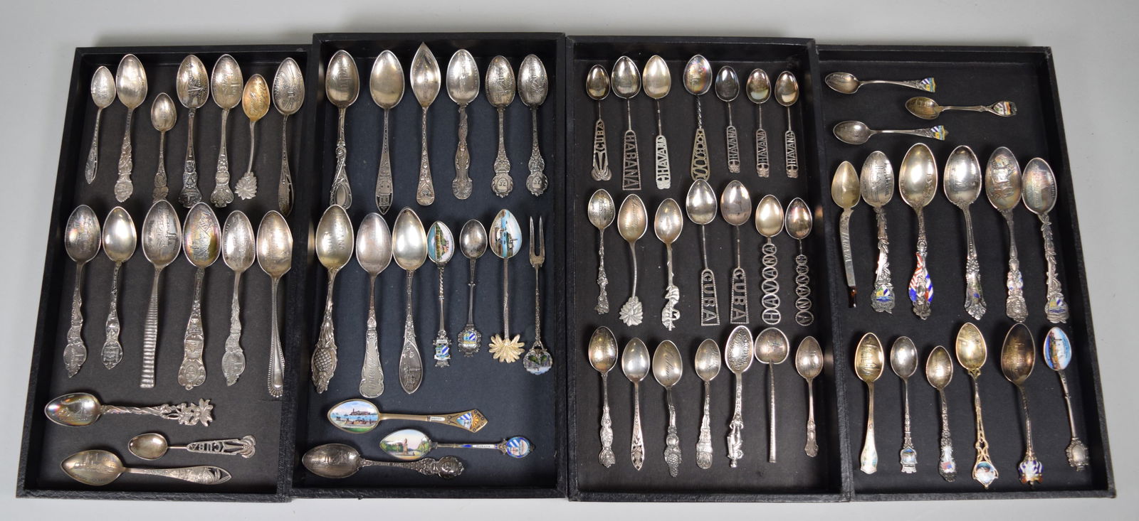 68 Sterling & Other Silver Souvenir Spoons Cuba (1 of 15)