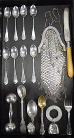 Lot of Sterling, Whiting & Davis Mesh Bag