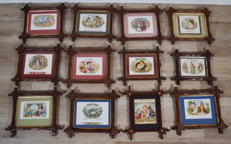 12 Vintage Cuban Cigar Box Labels