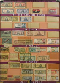 Cuban Currency Display 1890s-1990s
