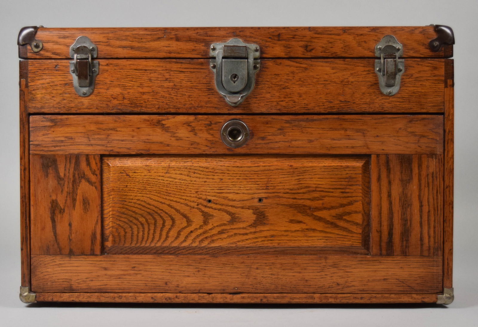 Oak Machinist's Tool Chest Union Steel Chest Co. (1 of 10)