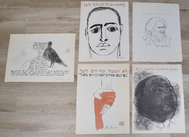 Ben Shahn 5 Prints Civil Rights