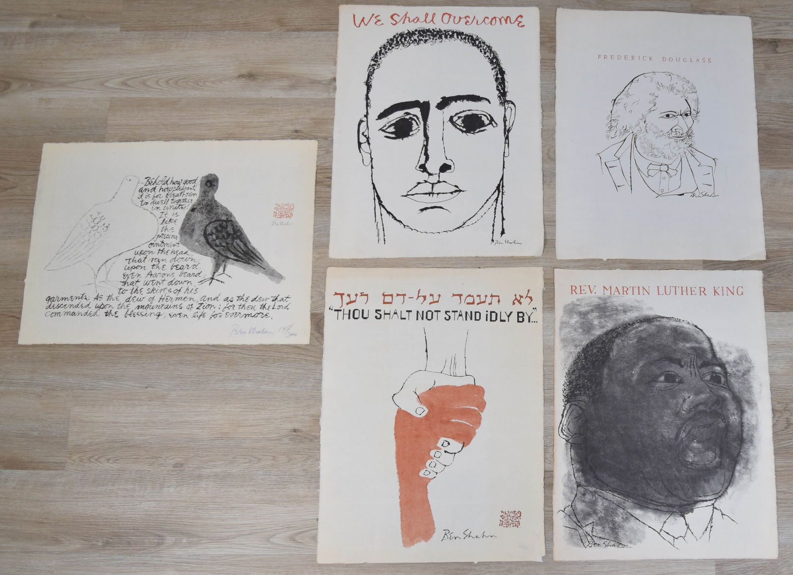 Ben Shahn 5 Prints Civil Rights (1 of 15)