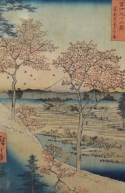Utagawa Hiroshige Japanese Block Print Meguro