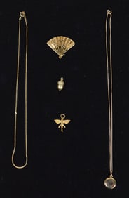 Lot of 10k & 14k Gold Jewelry Chains & Pendants