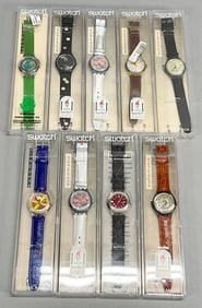 9 Vintage Swatch Automatic Watches