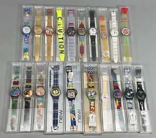 20 Vintage Swatch Watches Gent, Coca Cola