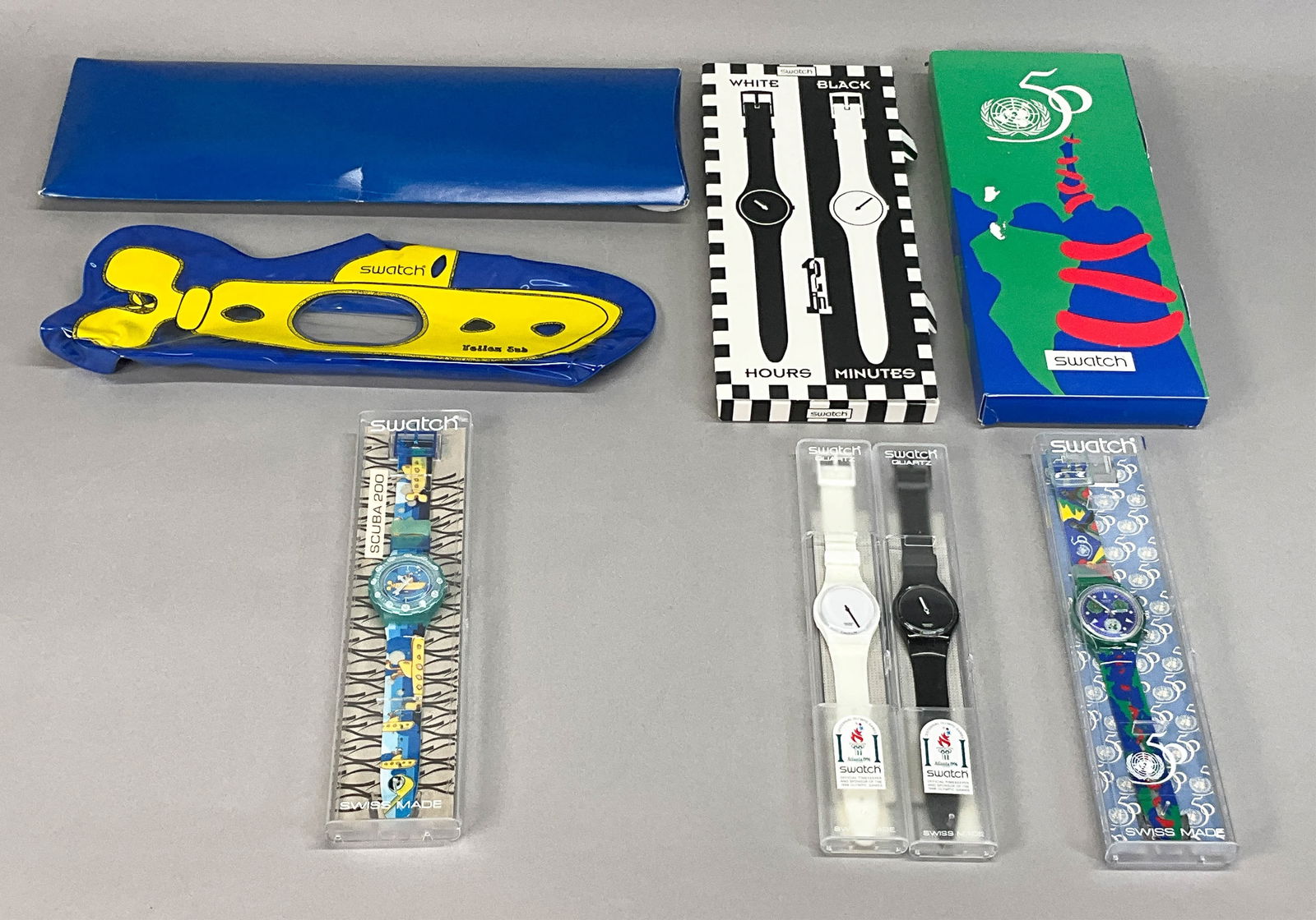3 Swatch Watch Sets Beatles, UN, Black & White (1 of 14)