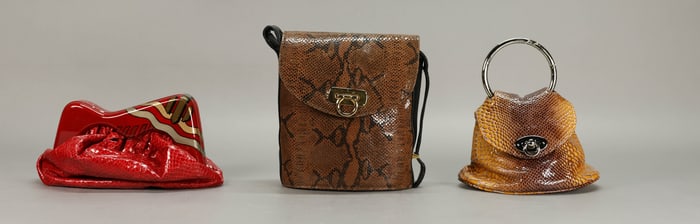 3 Snakeskin Purses
