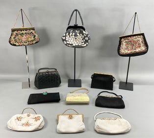 11 Vintage Micro Beaded and Floral Purses