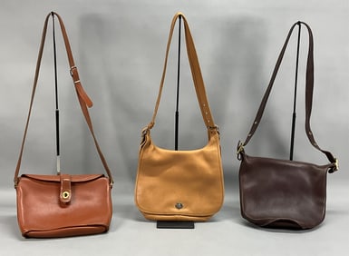 3 Vintage Leather Coach Purses
