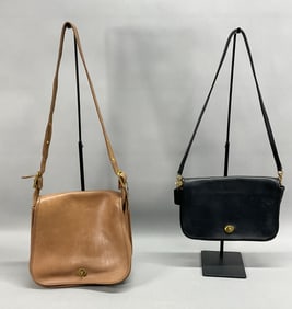 2 Vintage Leather Coach Purses