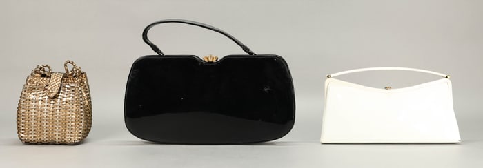 3 Purses - 2 Patent Leather and Cem Basket Weave