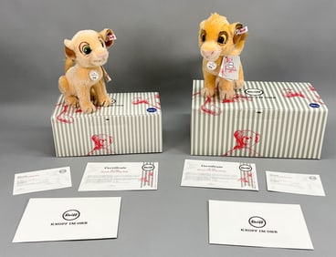 2 Steiff Disney Lion King Simba & Nala